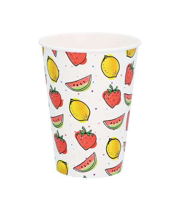 Set Bekertjes Fruit Print 210ml (8st)