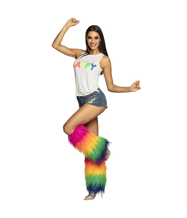Rainbow Pluche Beenwarmers