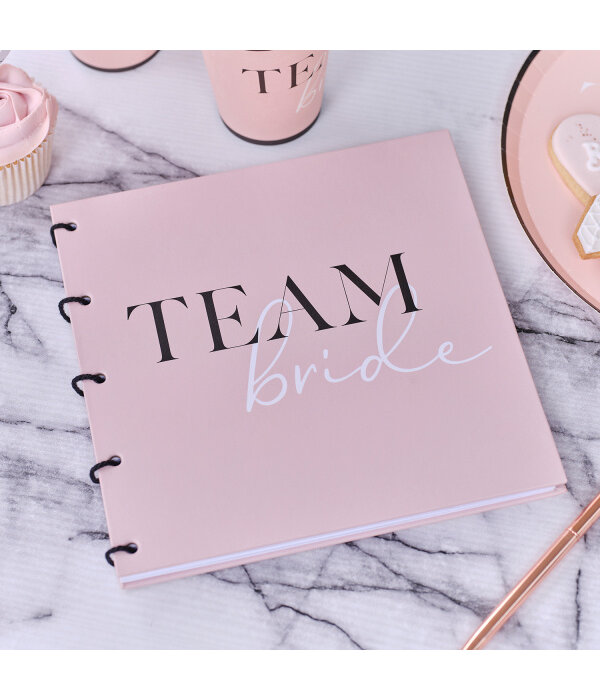 Gastenboek 'Team Bride' Roze