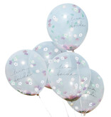 Confetti Ballonnen 'Team Bride' Floral (5st)