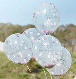 Confetti Ballonnen 'Team Bride' Floral (5st)