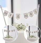 Wedding Cake Topper 'Mr & Mrs' Aanpasbaar
