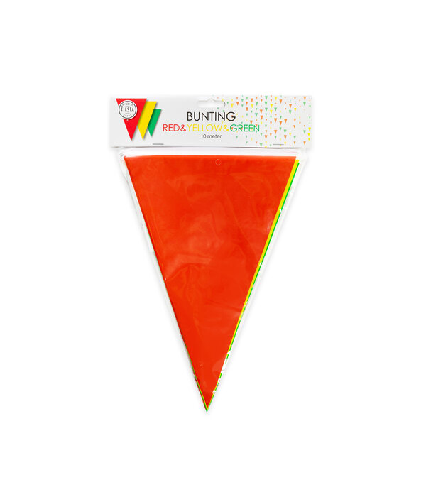 Vlaggenlijn Carnaval Rood/Geel/Groen (10m)