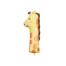 Folieballon Cijfer 1 Giraffe (82cm)