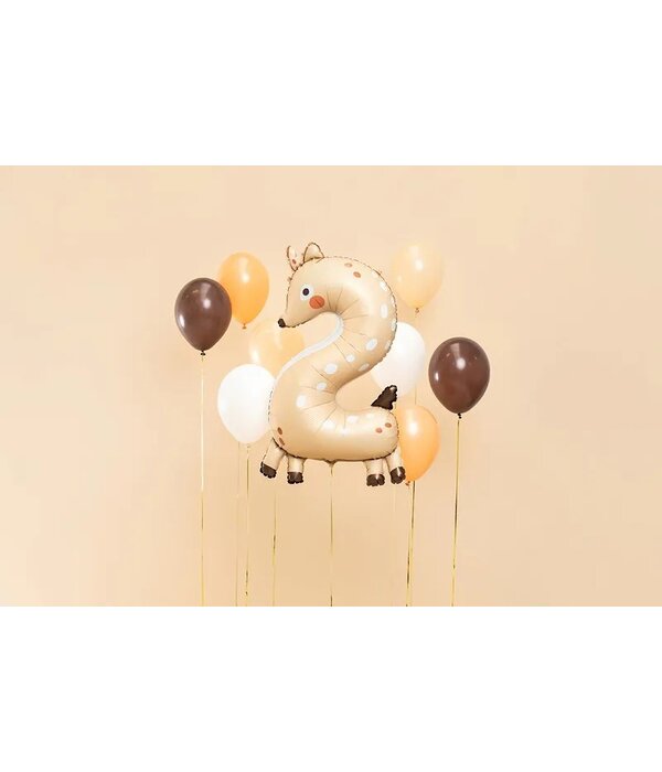 Folieballon Cijfer 2 Hert (88cm)