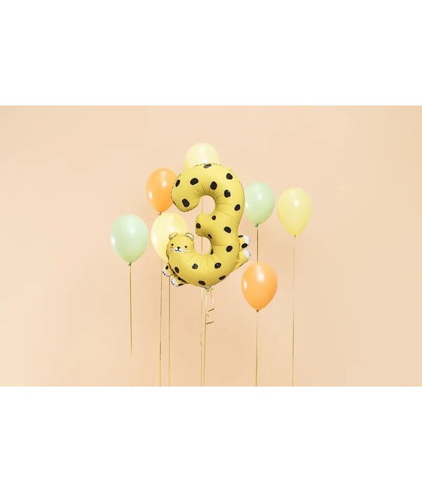 Folieballon Cijfer 3 Cheeta (75cm)
