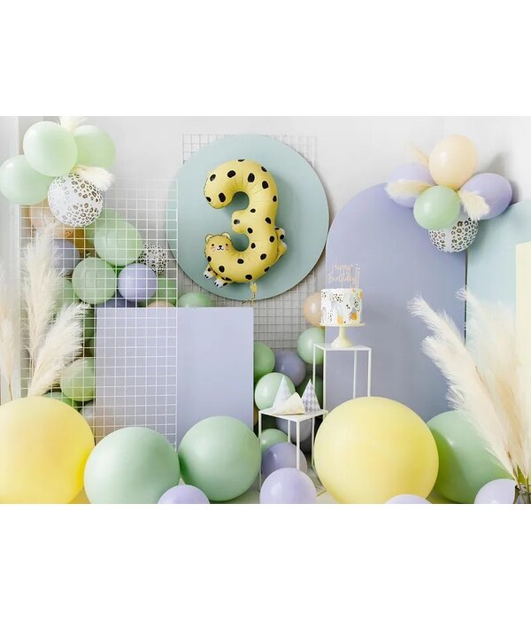Folieballon Cijfer 3 Cheeta (75cm)