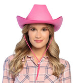 Hoed vilt Cowboy roze