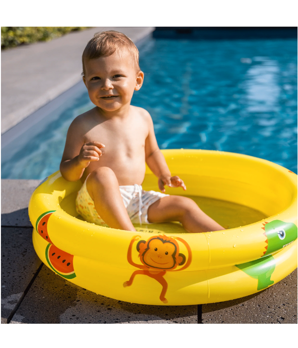 Geel babyzwembad rond