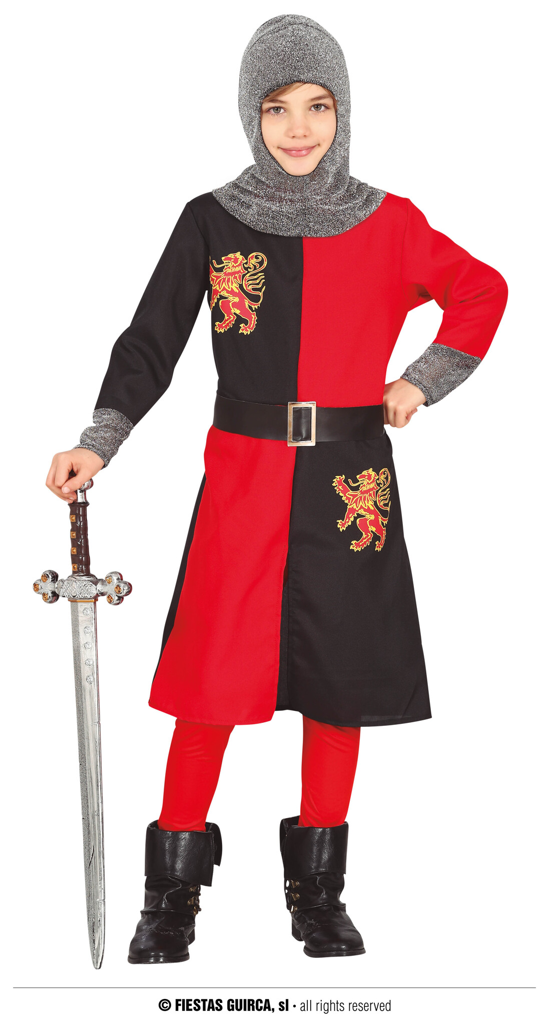 Ridder Outfit Kind Rood/Zwart Aglove