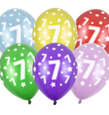 Verjaardag Ballonnen 7 Jaar Metallic Mix (6st)