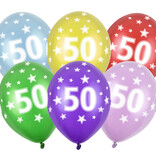 Verjaardag Ballonnen 50 Jaar Metallic Mix (6st)