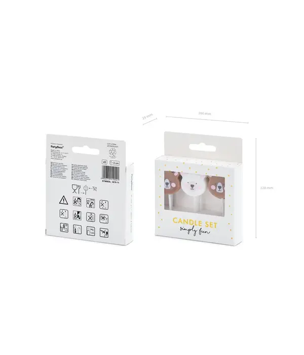 Verjaardagskaarsjes Beer (5st)