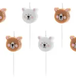 Verjaardagskaarsjes Beer (5st)