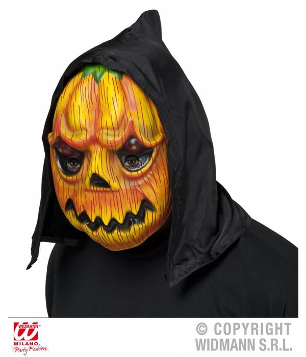Pompoen masker met kap Halloween
