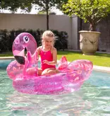Opblaasbare Flamingo XL Glitter Roze (150cm)