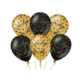 Classy Ballonnen Pensioen Zwart/Goud (6st)