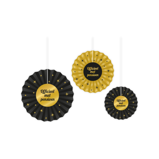 Classy Honeycomb Waaier Set Pensioen (3st)