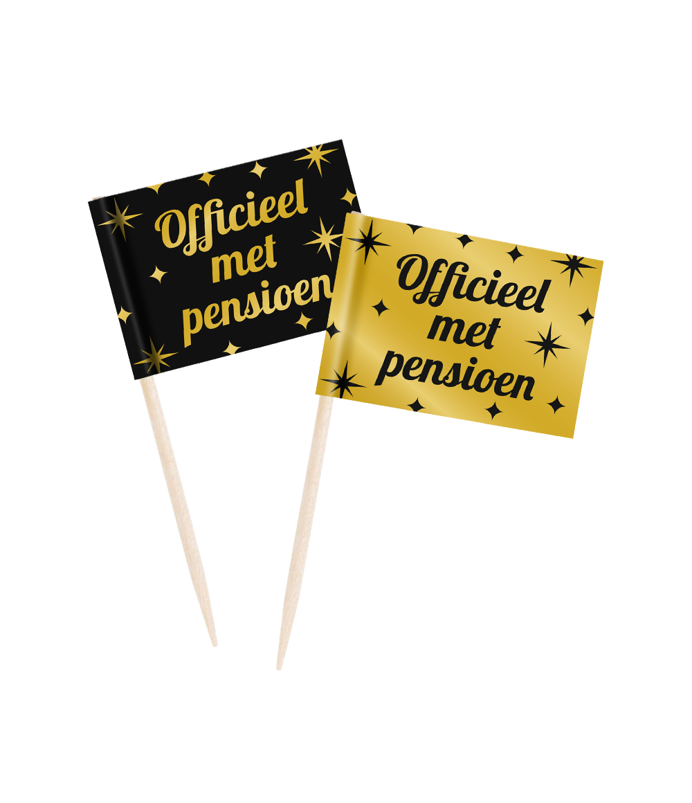 Classy Cocktail Prikkers Pensioen Zwart/Goud afbeelding