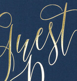 Gastenboek Chique Navy Blauw 20x24,5cm