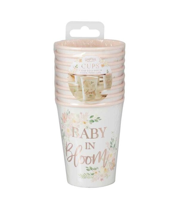 Floral Baby In Bloom Bekers (8st)