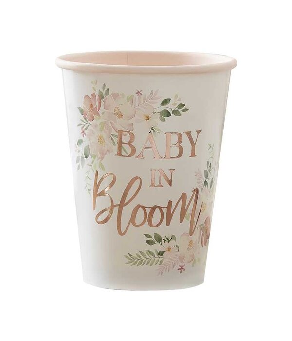 Floral Baby In Bloom Bekers (8st)