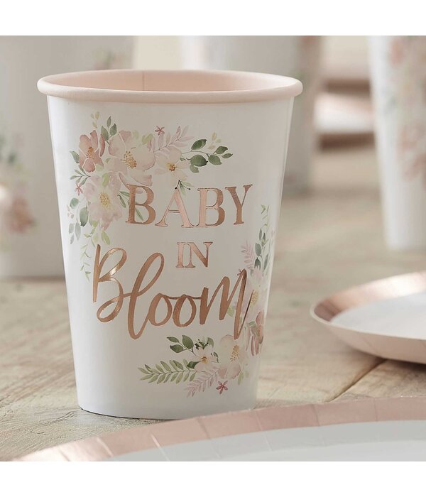 Floral Baby In Bloom Bekers (8st)