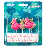 Kaarsjes Flamingo/ananas (5st)