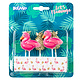 Kaarsjes Flamingo/ananas (5st)