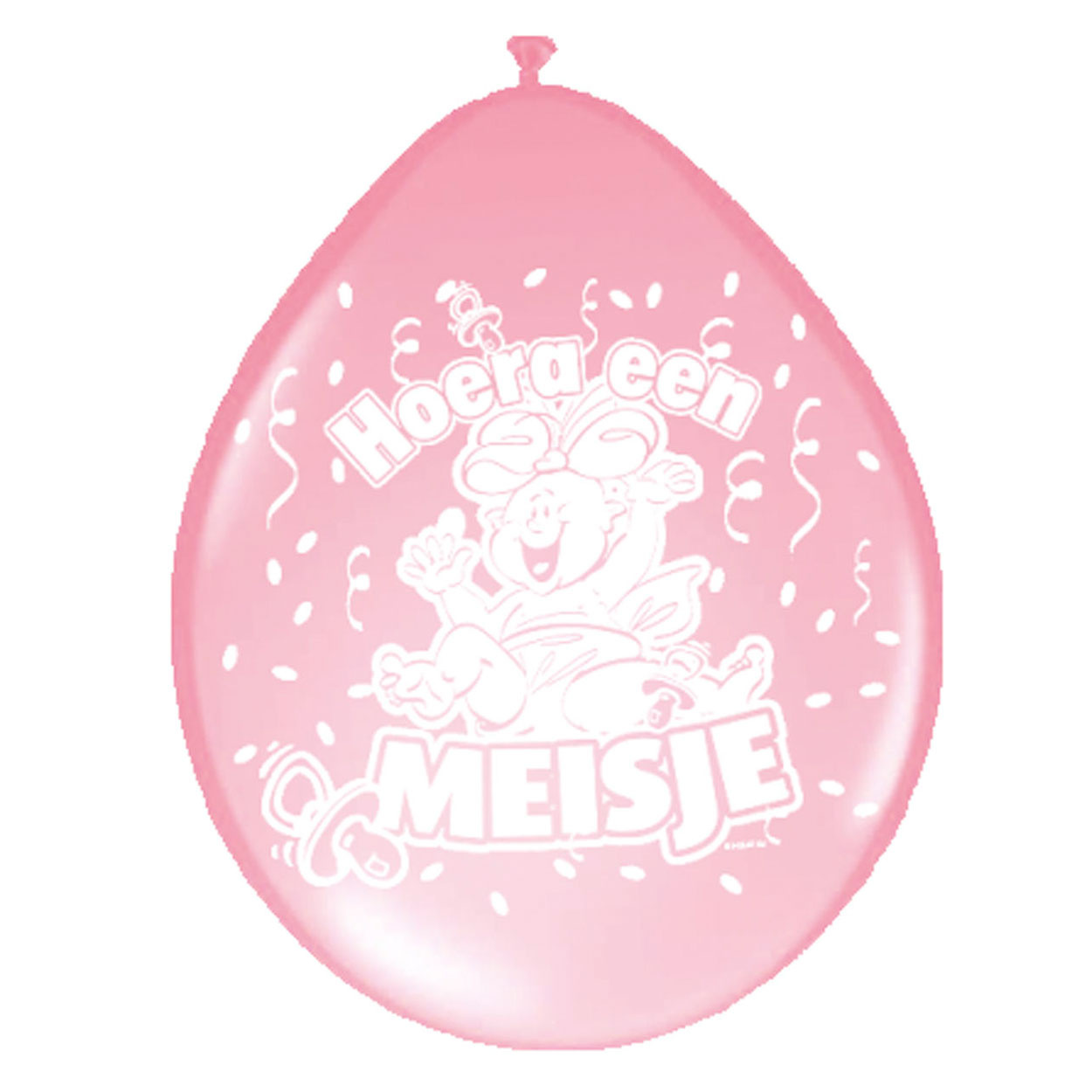Ballonnen &apos;Hoera een meisje&apos; (8 st) afbeelding