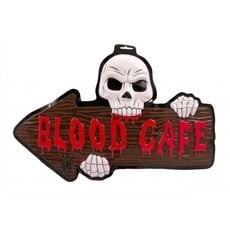 3d deurbord blood cafe halloween