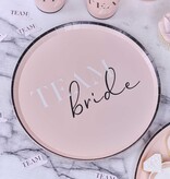 Feestborden Team Bride Baby Roze (8st)