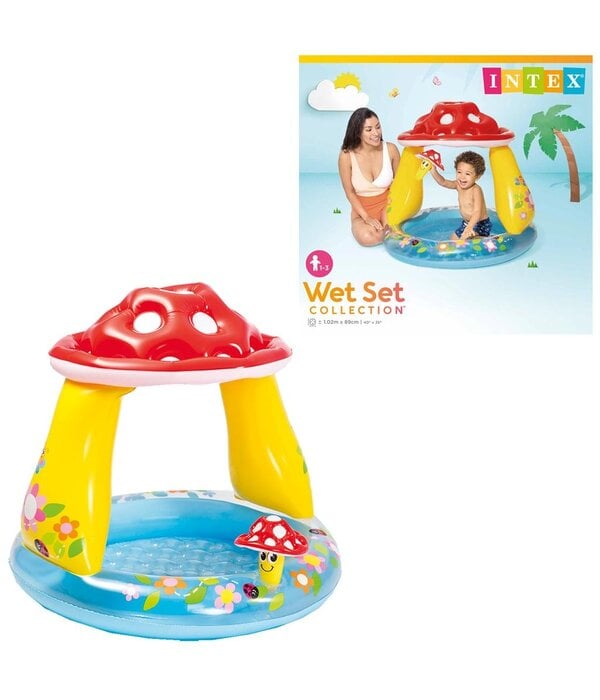 Mushroom Babybadje met zonnedak