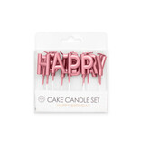 Happy Birthday Kaarsjes Rosé Goud
