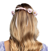 Bloemen hoofdband Mallorca roze