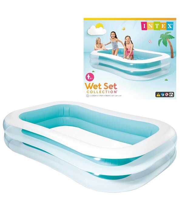 Opblaasbad Rechthoek Family Wet Set (262x175x56)
