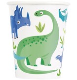 Feestbekers Dino's Blauw/Groen (8st)