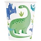 Feestbekers Dino's Blauw/Groen (8st)