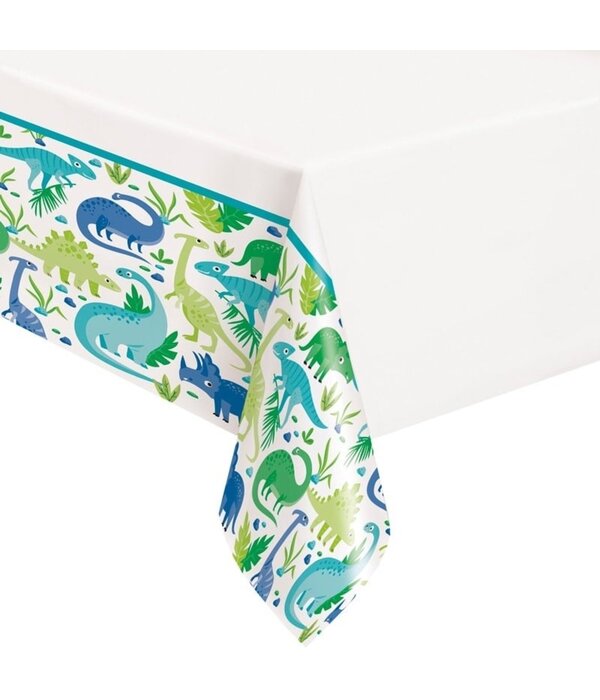 Dinosaurus Tafelkleed Blauw/Groen 137x213cm