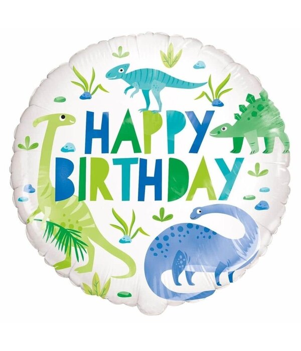 Dinosaurus Helium Ballon Blauw/Groen Unique
