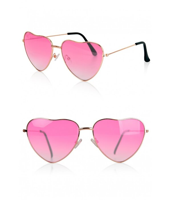 Bril Hartvorm Roze Metaal