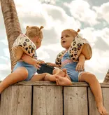 Beige Panterprint Baby Zwembandjes 0-2 Jaar