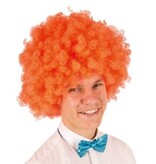 Pruik krullenbol oranje
