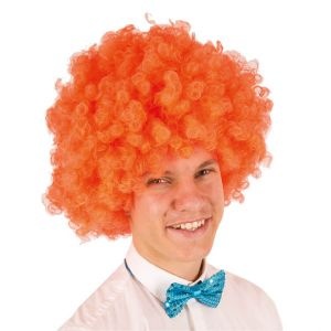 Pruik krullenbol oranje afbeelding