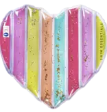 Regenboog Luchtbed Glitter Hart Essentials