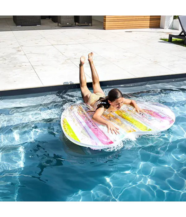 Regenboog Luchtbed Glitter Hart Essentials