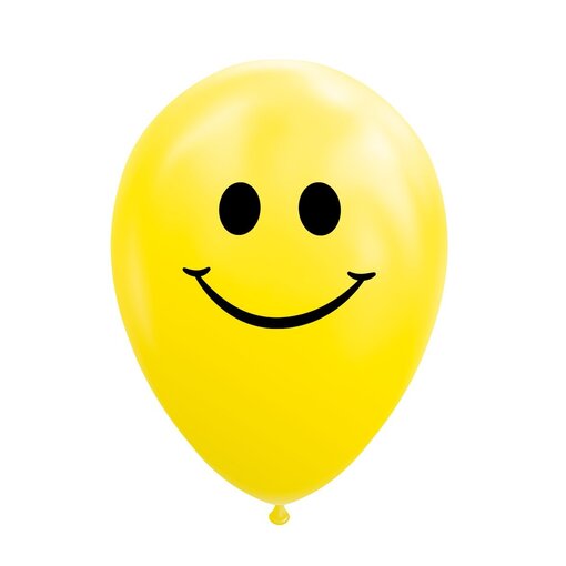 Gele Smiley Ballonnen (8st)