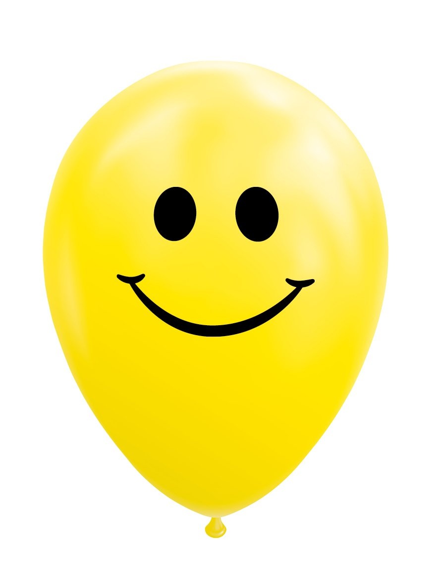 Gele Smiley Ballonnen (8st) afbeelding