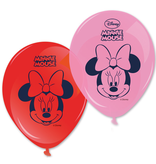 Minnie Mouse Ballonnen Roze/Rood (8st)
