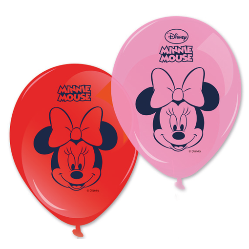 Minnie Mouse Ballonnen Roze/Rood (8st)